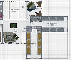 Logos Nostos House, Upper Level Dependent Wing Floor Plan