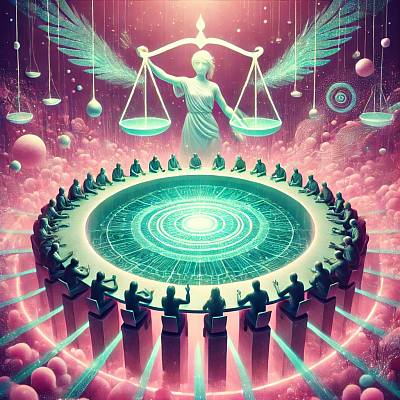 image symbolizing a dynamic and evolving justice system rooted in empathy